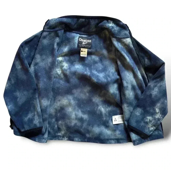 Oshkosh B'gosh Boy’s Blue&White 6T Full Zip Jacket. 15% dsct w 2+ bundle! - Picture 3 of 5